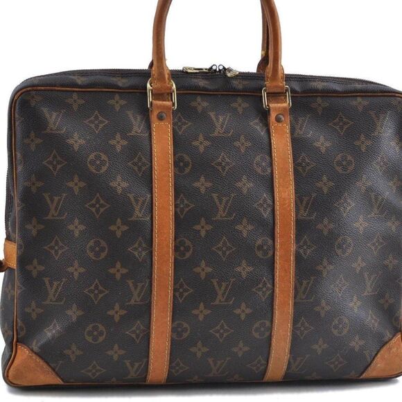 Auth Louis Vuitton Monogram Porte Documents Voyage Brief Case - Picture 1 of 12